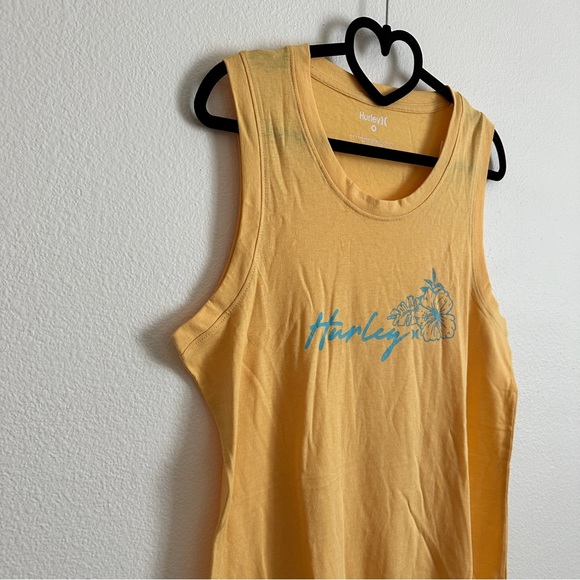 Hurley Yellow Graphic Cotton Blend Dress Size M - Picture 4 of 7